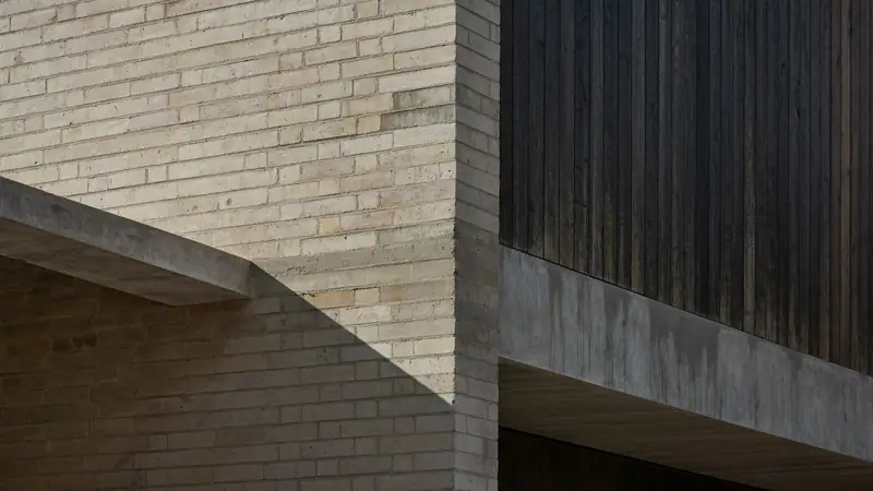 Stock brick and blackened oak, Wharf Road